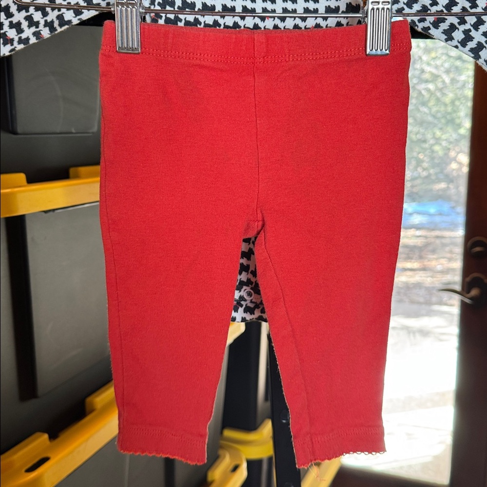 Carter’s Scottie Dog 2-Piece Holiday Outfit Long Sleeve Bodysuit + Red Pants 6M - Picture 9 of 12
